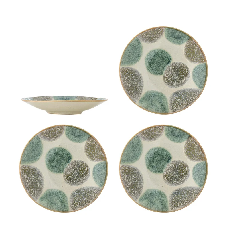 Bordenset groen Bethany Ø13,5 cm - 4 stuks