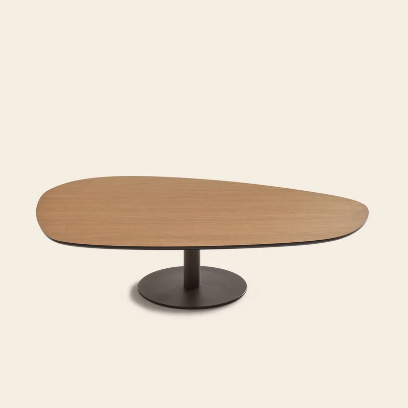 Table basse ISMERIA chêne et bronze