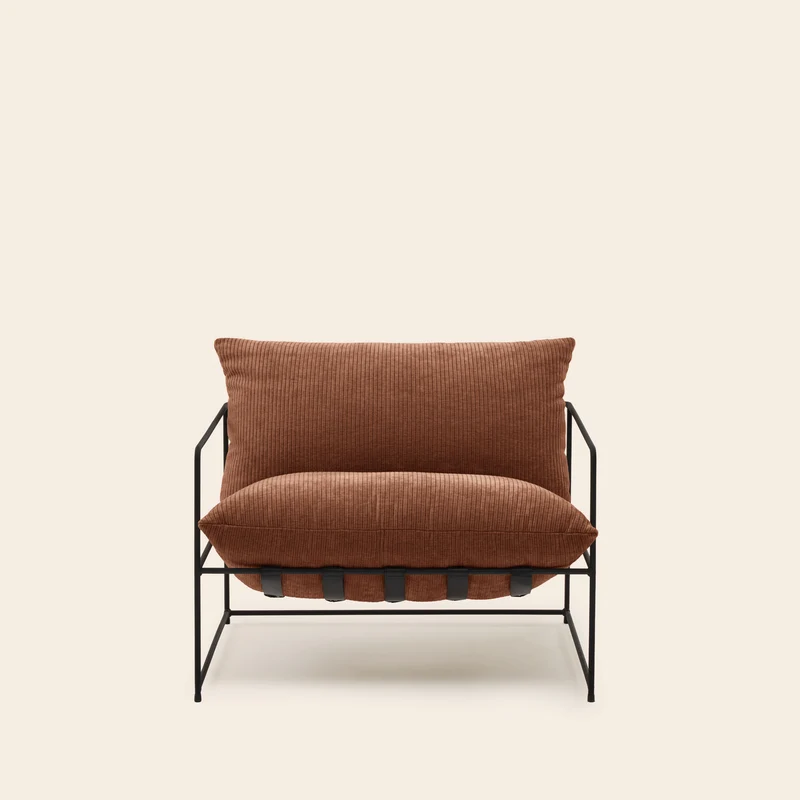 Fauteuil ALCENO racer sienne foncé