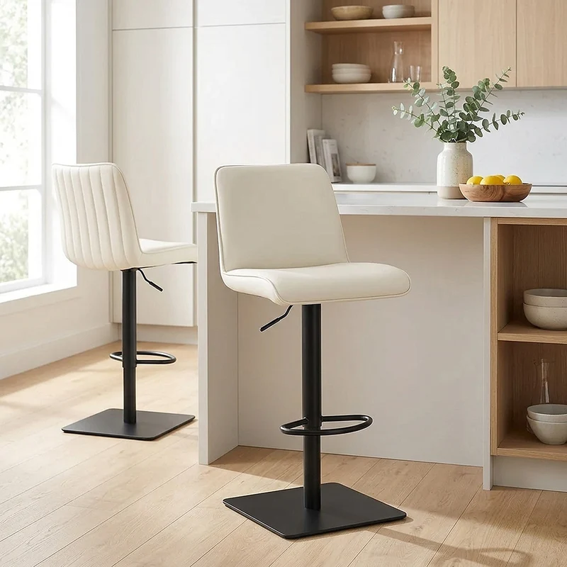 Sgabello Vera Pelle - Lola Crema