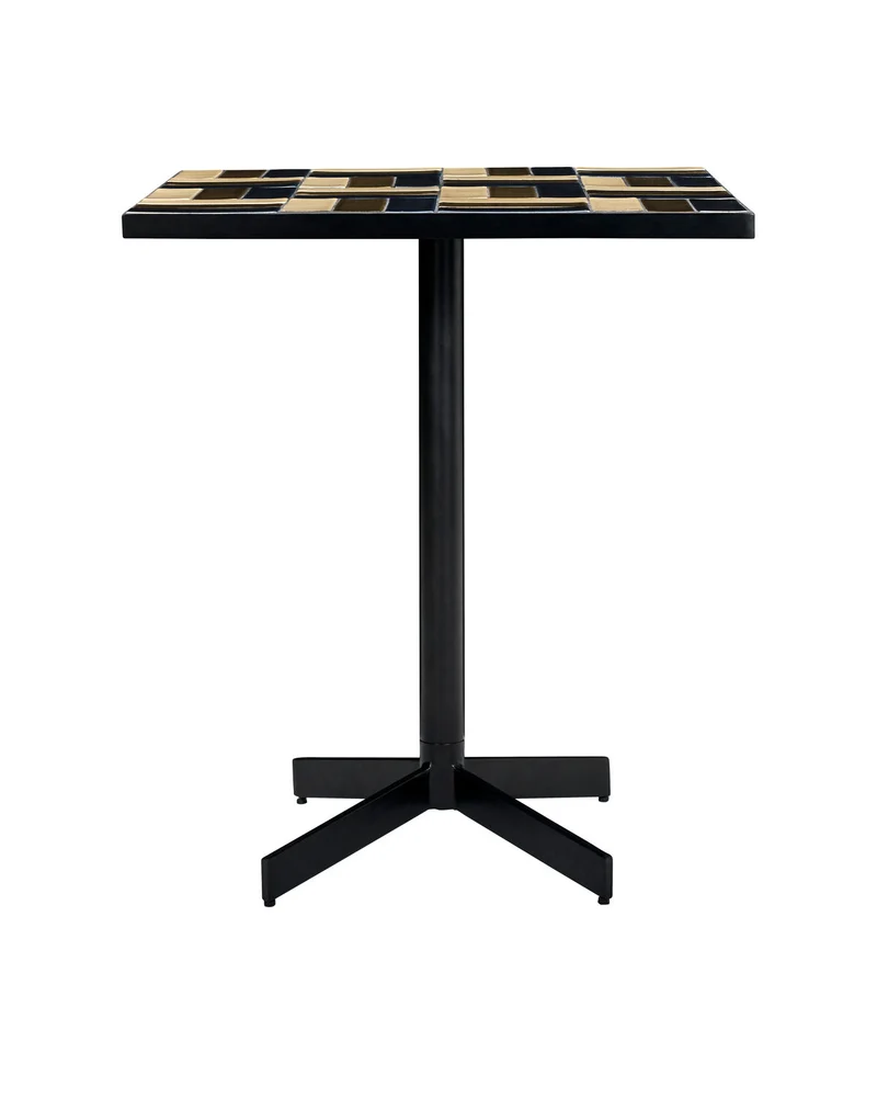 Café-Tisch, HDGeometric, Braun;Blau