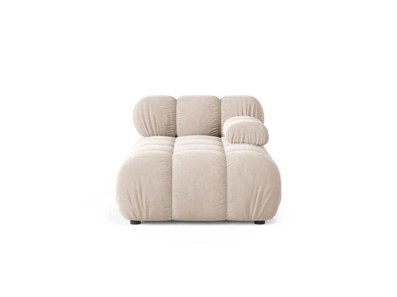 Chaise Longue Destra in Velluto, "Bellis", 1 Posto, 155x94x70
