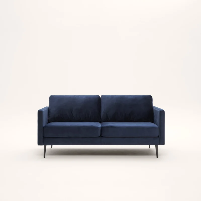 Canapé 2 places CESARE quartz bleu nuit
