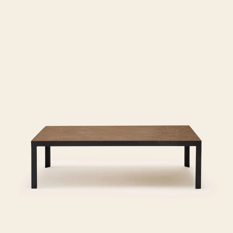 Table basse ORELIA terre brune et métal noir