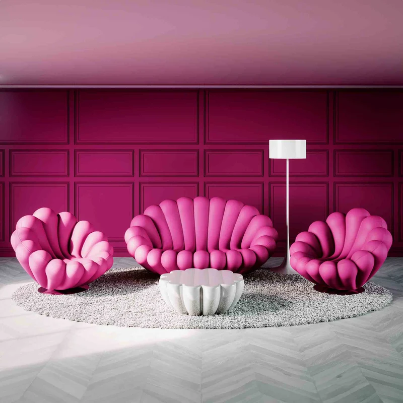 Swivel Armchair ANEMONE by Giancarlo Zema for Giovannetti