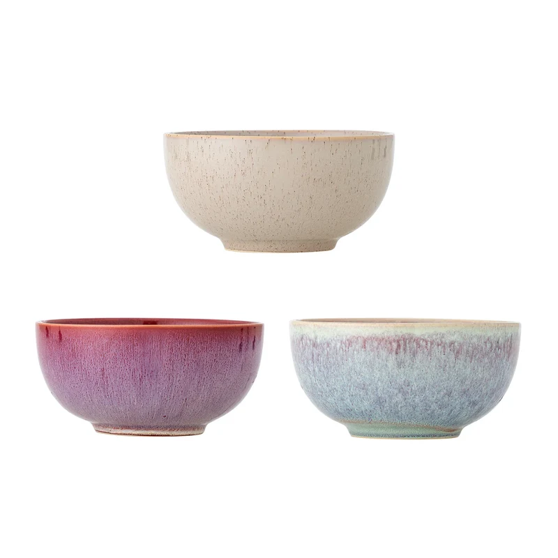 Schalen aardewerk roze Addison 16cm - set van 3