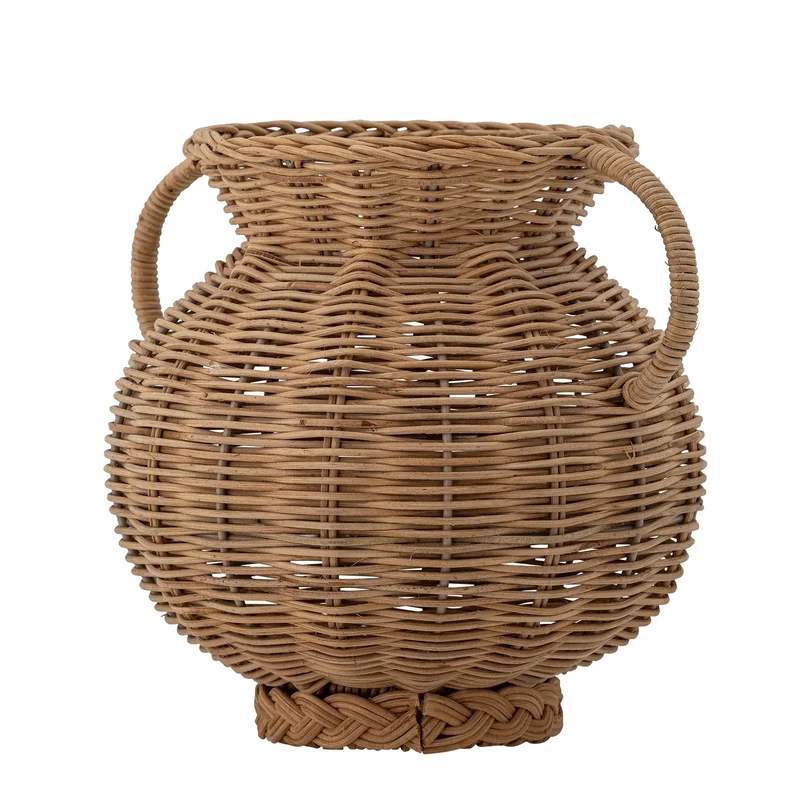 Vaas naturel rotan afwerking Uni Ø25×26 cm