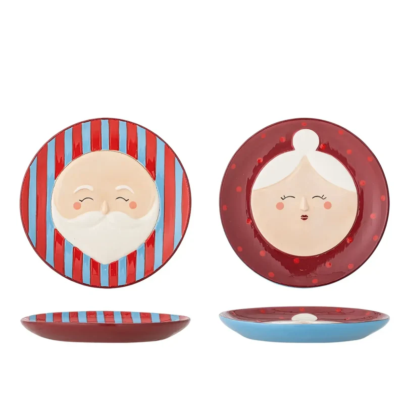 Bord aardewerk rood Granny 16cm - set van 2