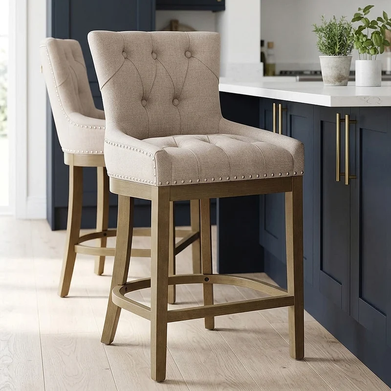 Sgabello Legno Tessuto - Knightsbridge Talpa
