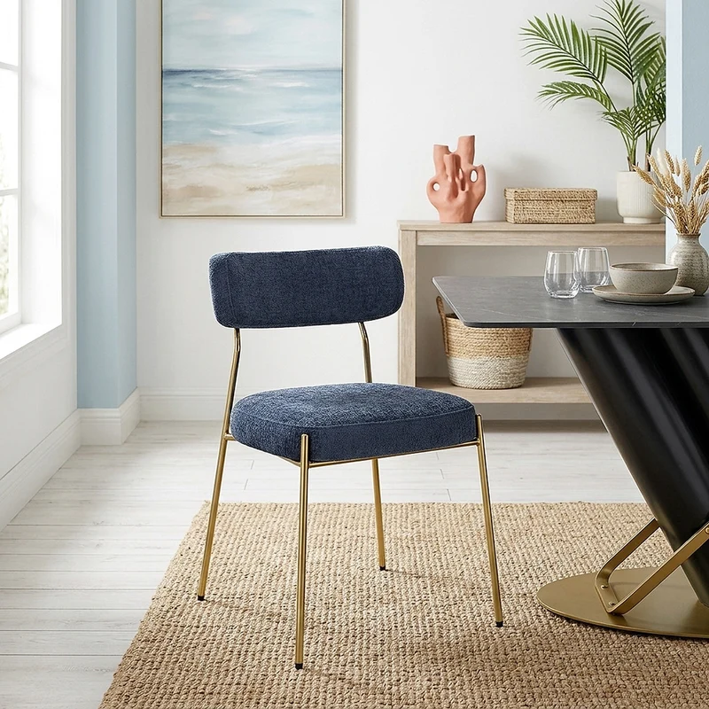 Sedia Stoffa dorate - Diana Blu