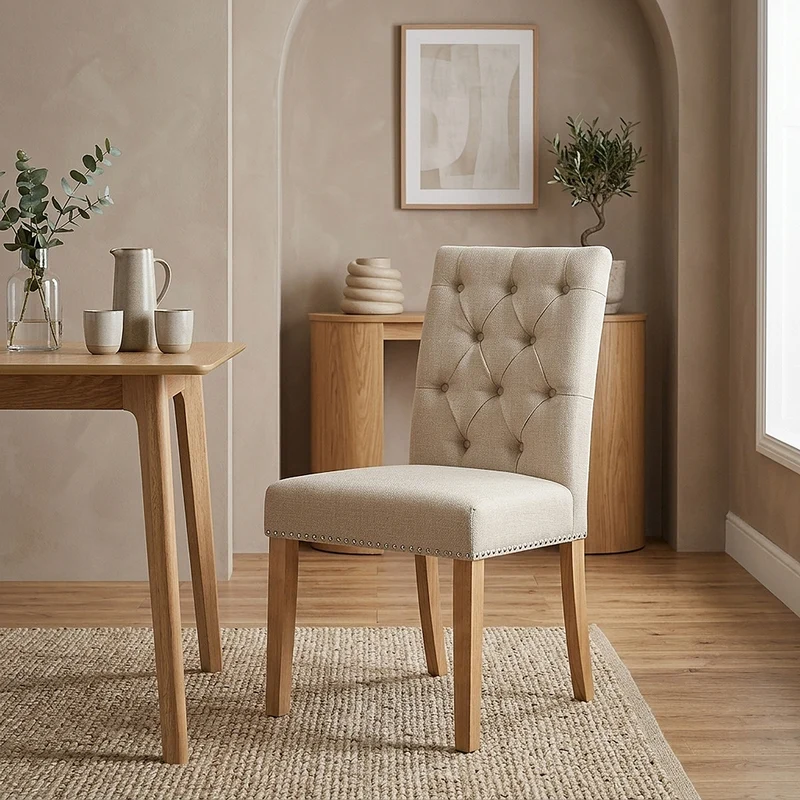 Sedie Quercia Tessuto - Barrington Crema