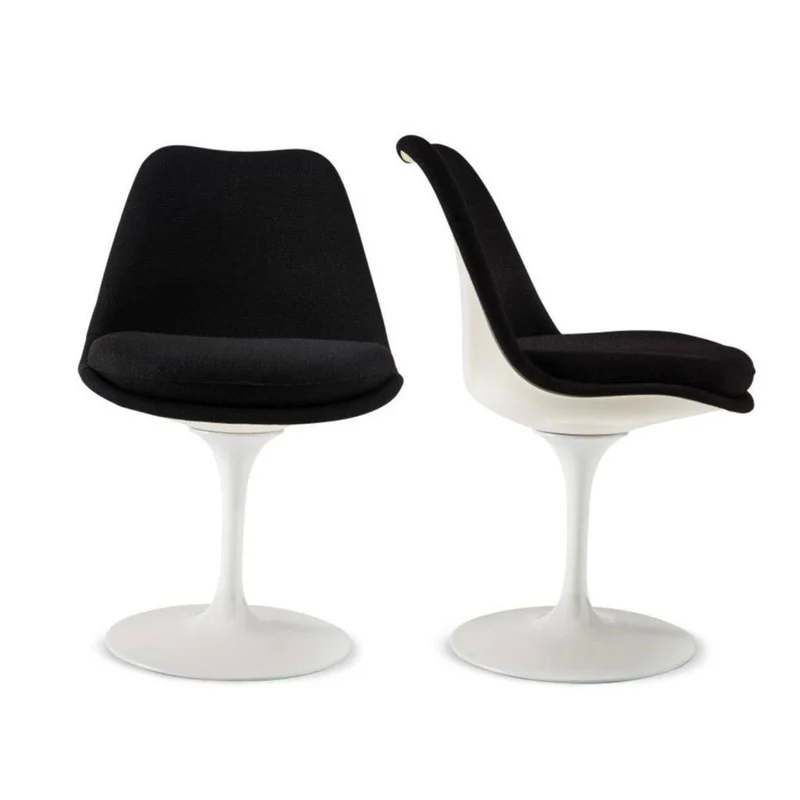 ART 2008 Swivel Tulip Chair - Upholstered Backrest & Modern Comfort