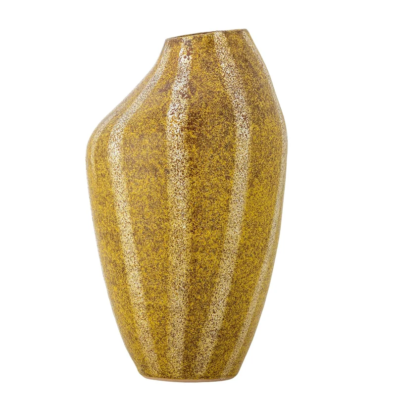 Vaas aardewerk geel Abella Ø21×35,5 cm