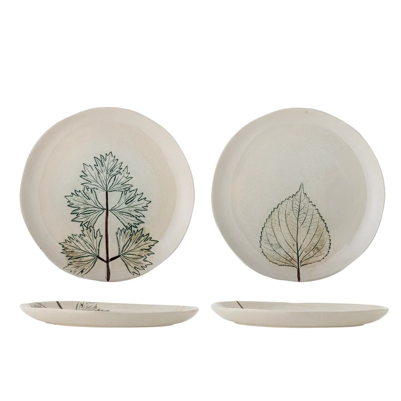 Bordenset naturel Aubrin Ø27 cm - set van 2