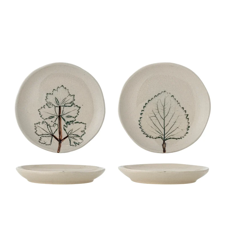 Bordenset naturel Aubrin Ø10,5cm - 2 stuks