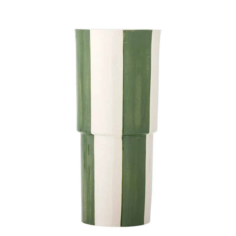 Vaas groen aardewerk Floki Ø14×31 cm