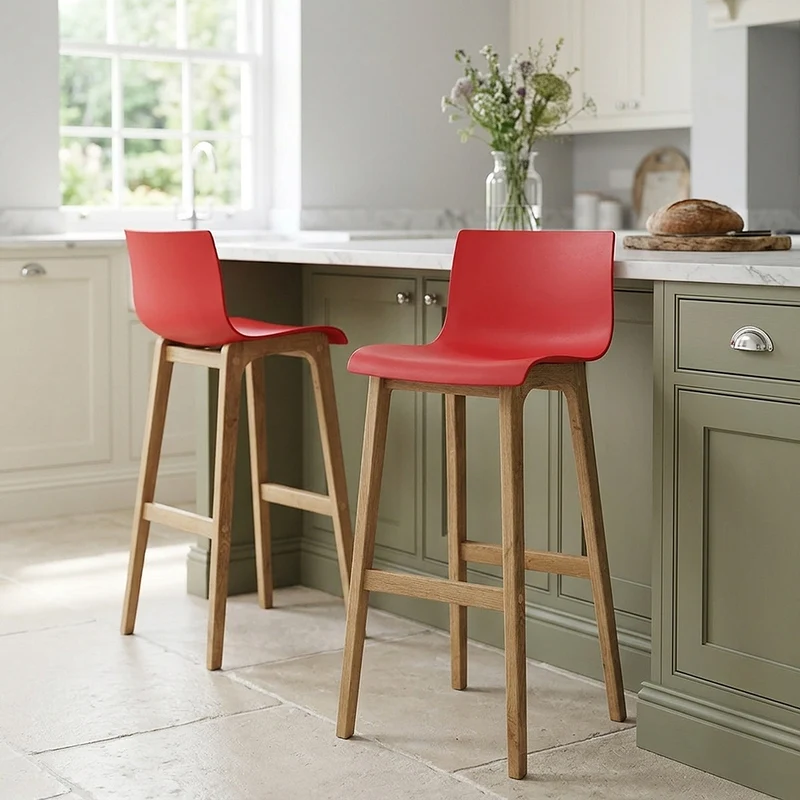 Sgabello Resina Legno - Drift ABS Rosso