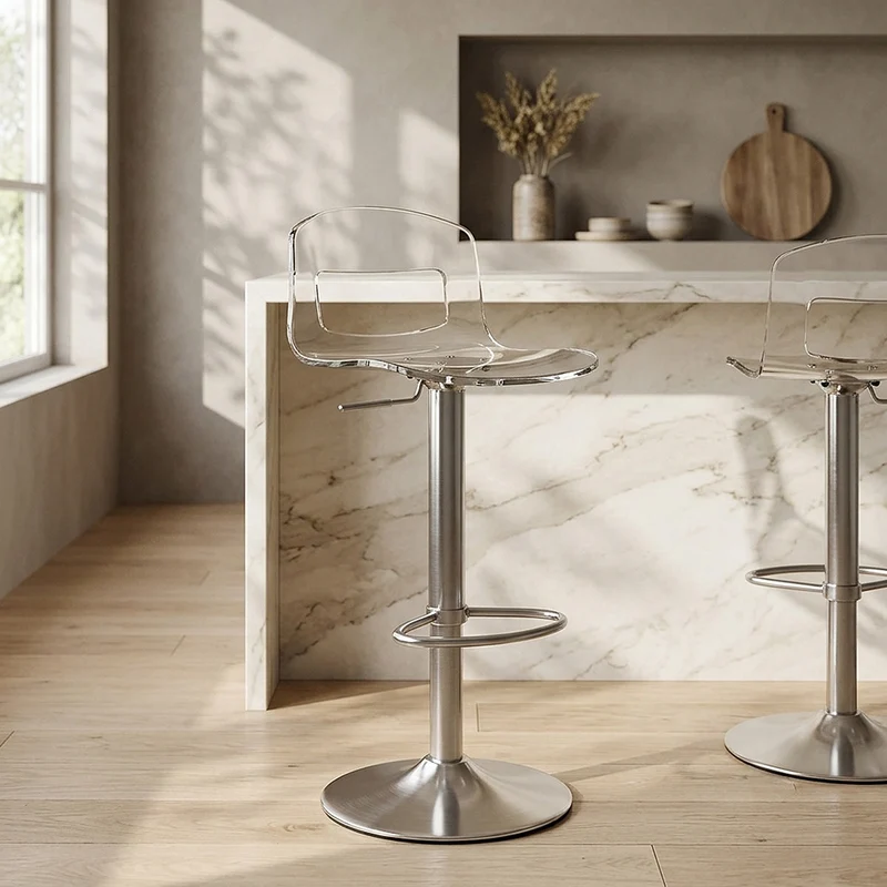 Sgabello Plastica Satinato - Stardust Trasparente