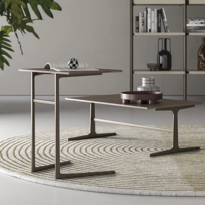 Lama 01-23 Coffee Table with Metal Base by Orme