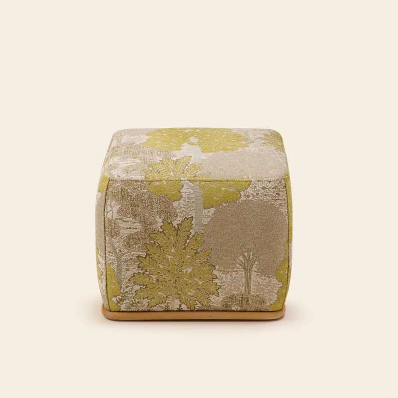 Pouf ARNEL alisia jaune sulfure naturel