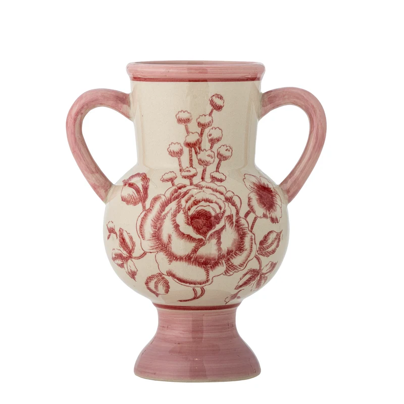 Vaas aardewerk roze Alea Ø13×21 cm