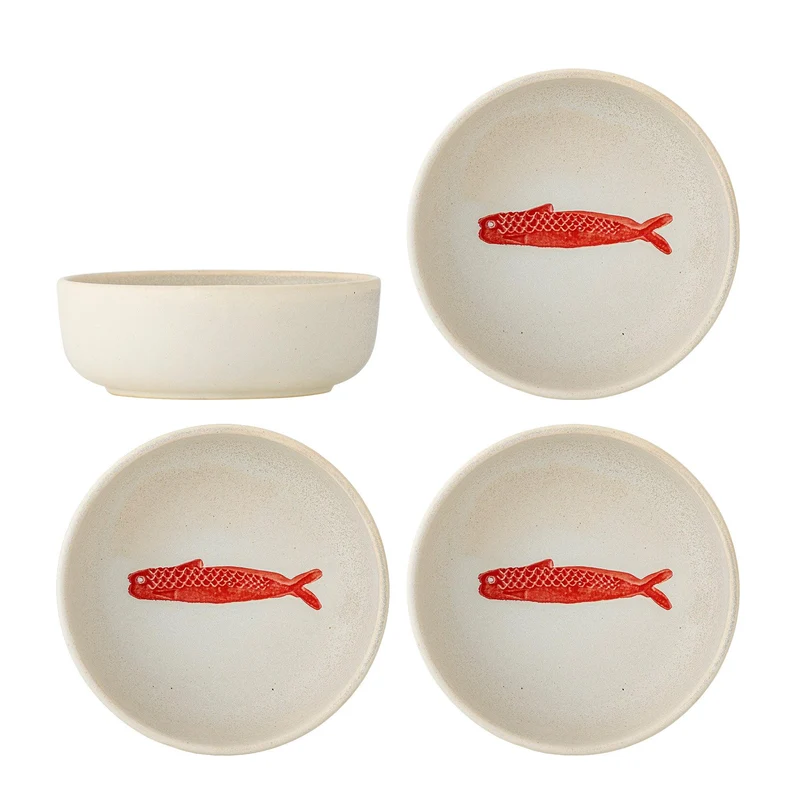 Schalen aardewerk rood Hadden - set van 4