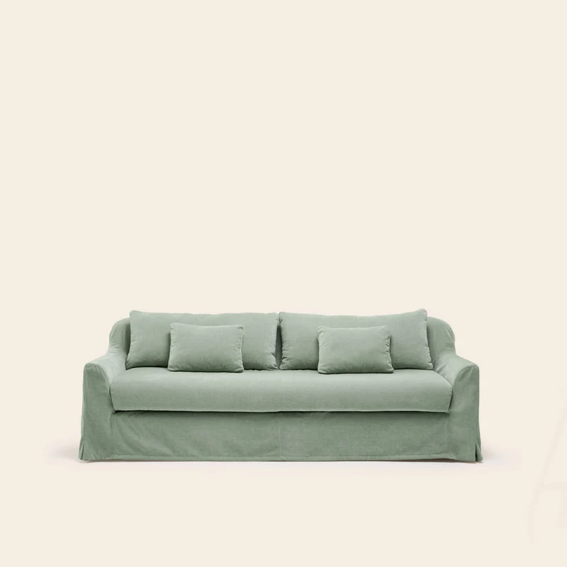 Set de housses de canapé CLARIBEL boston vert de gris