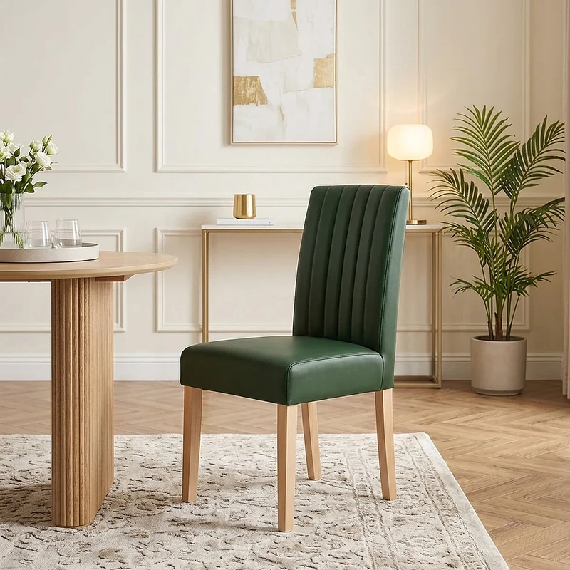 Silla Vera Pelle - Newbury Verde