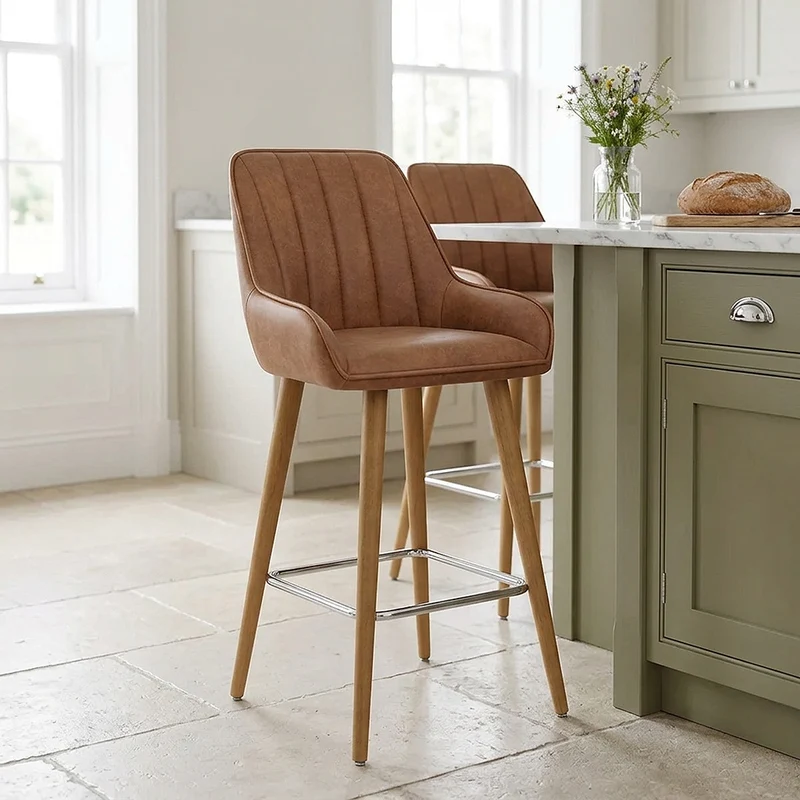 Sgabello Legno - Rosa Marrone