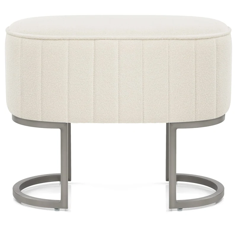 Sgabello Grafite Tessuto - Duet Crema