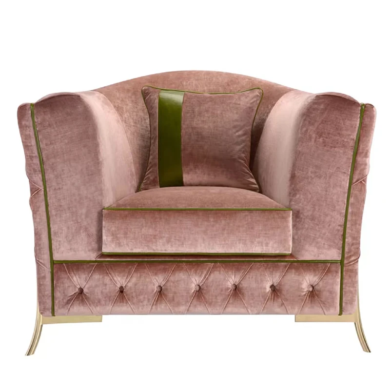 Nefele Luxury Pink Armchair by Domingo Salotti