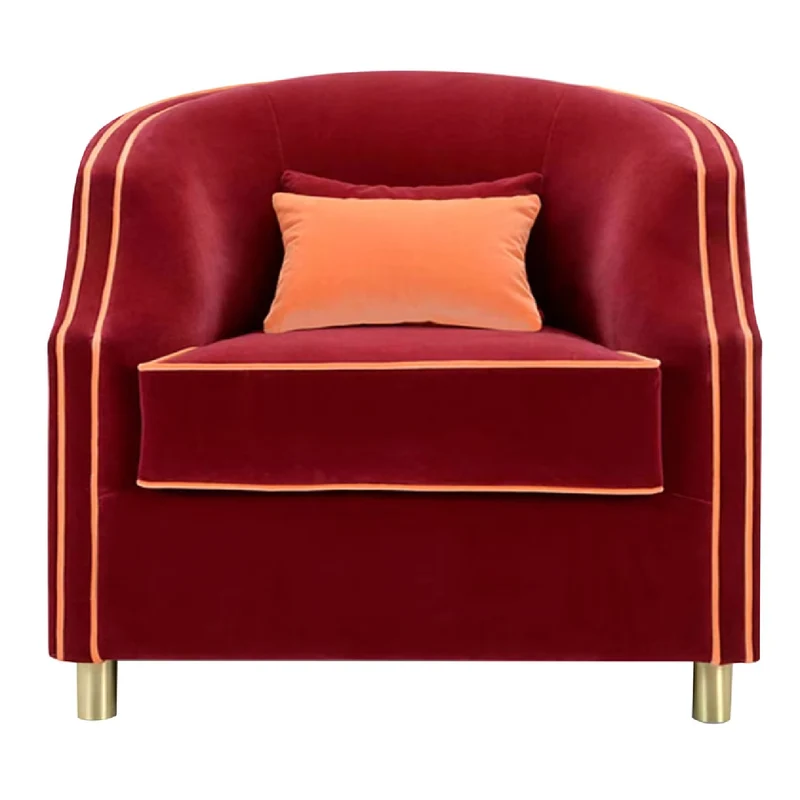 Cleio Small Burgundy Armchair – Domingo Salotti