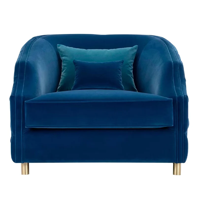 Cleio Large Blue Armchair by Domingo Salotti