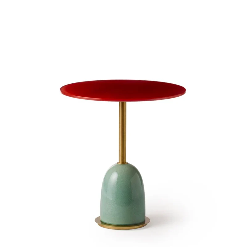 Side Table PINS Celadon and Red by La Récréation for Marioni