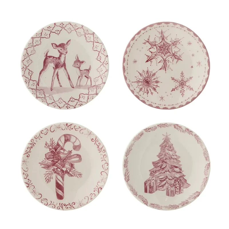 Borden roze Wonderland 12cm - set van 4