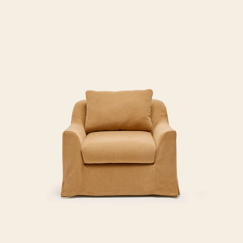 Fauteuil CLARIBEL barbate caramel