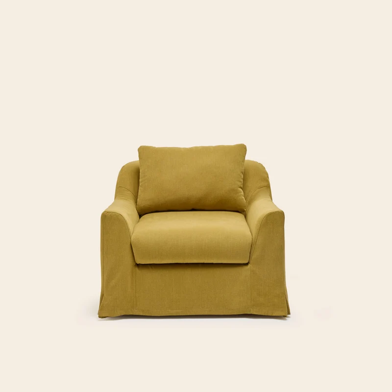 Set de housses de fauteuil CLARIBEL barbate curry
