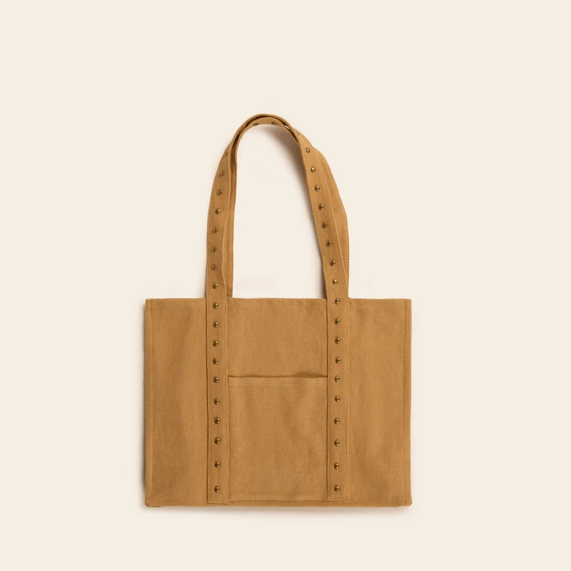 Sac NENIO jaune et clous laiton