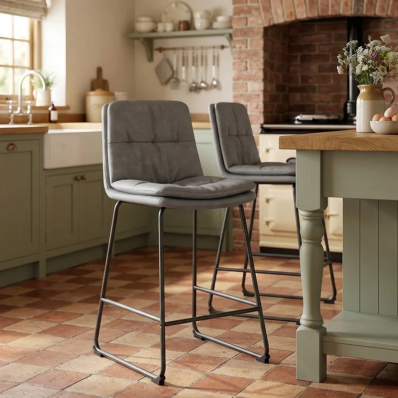 Sgabello Ecopelle - Devine Grigio