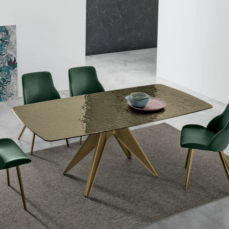 Minosse Italian Glass Dining Table – Luxury Fixed Design by Target Point