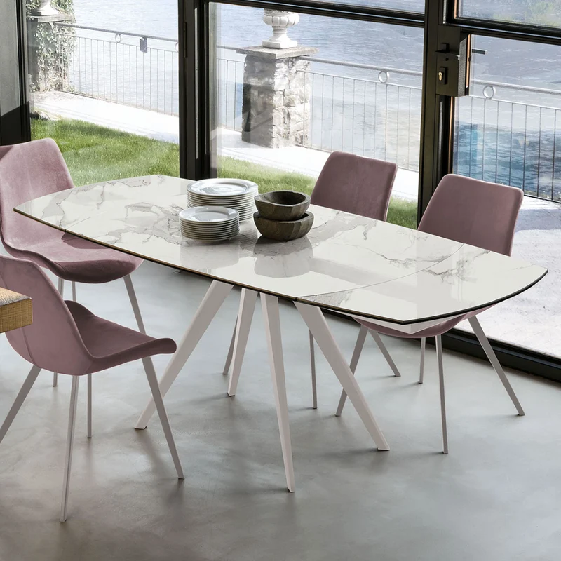 Vortice Round Extending Dining Table – Target Point | Italian Elegance & Versatile Design