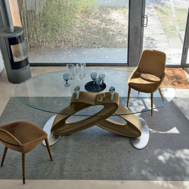 Eclipse Oval Fixed Dining Table – Target Point | Modern Italian Elegance