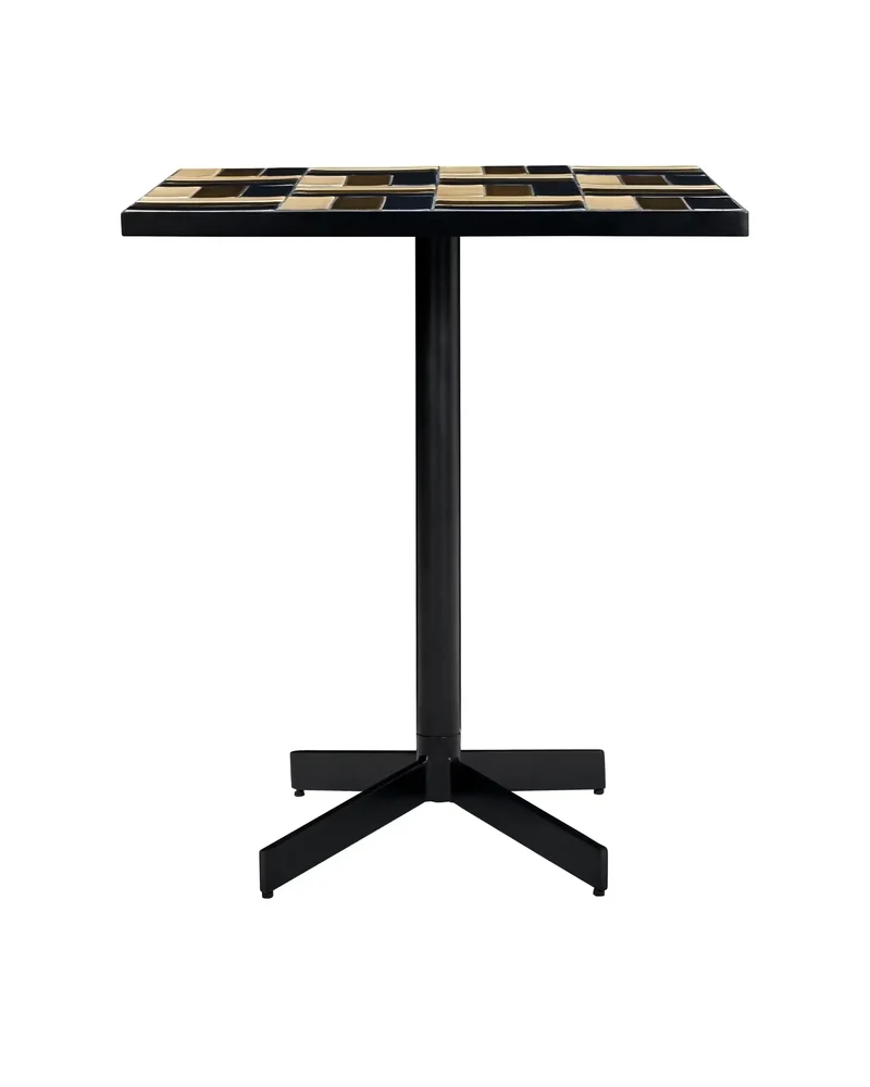 Eettafel het cafe Geometric bruin 62x62cm