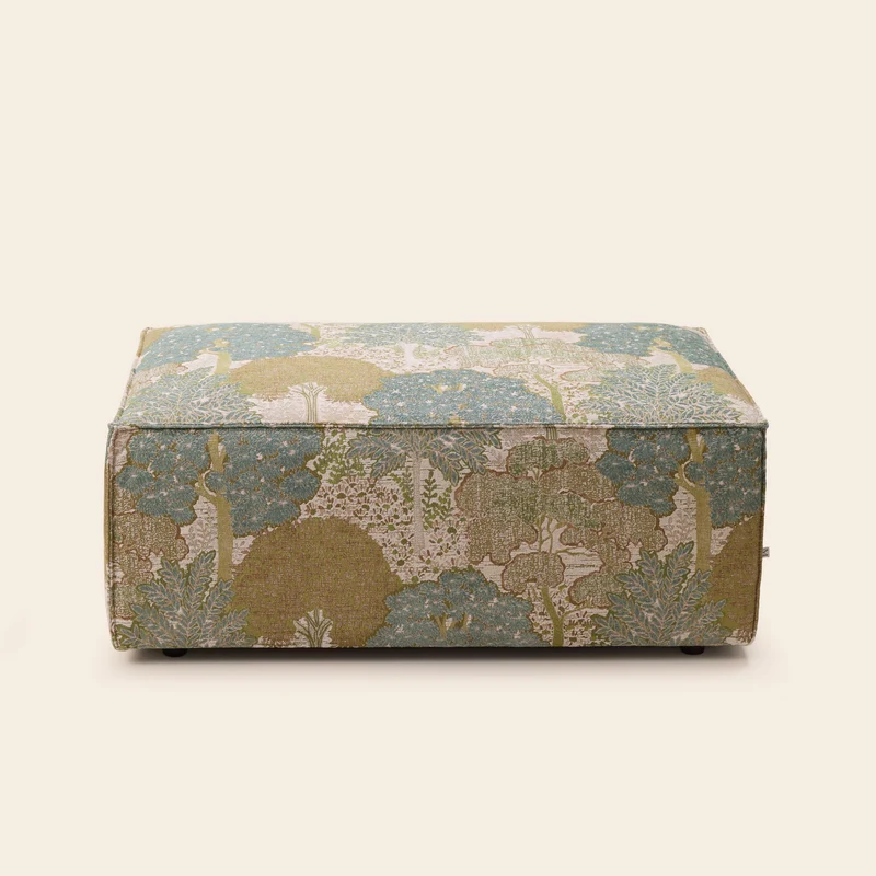 Pouf DYONIS alisia naturel et vert