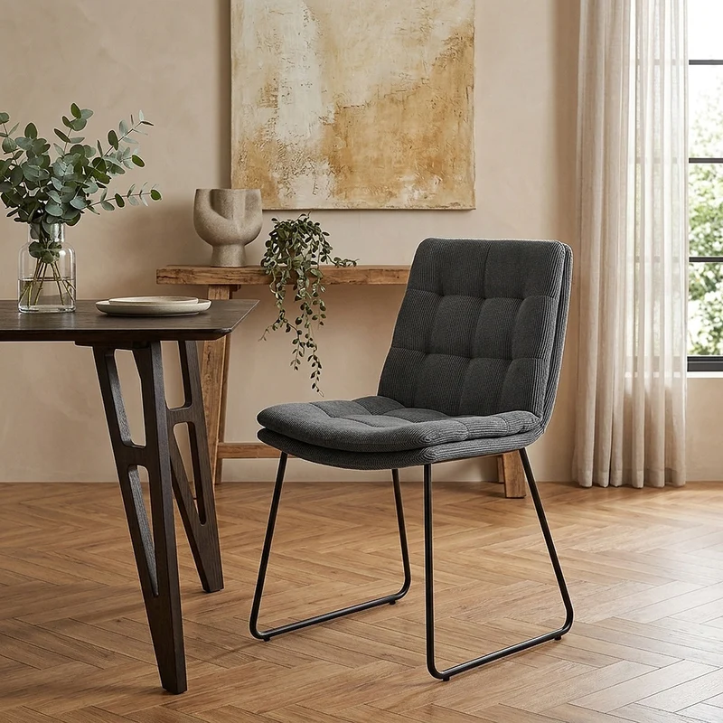 Sedia Tessuto - Riva Grigio scuro
