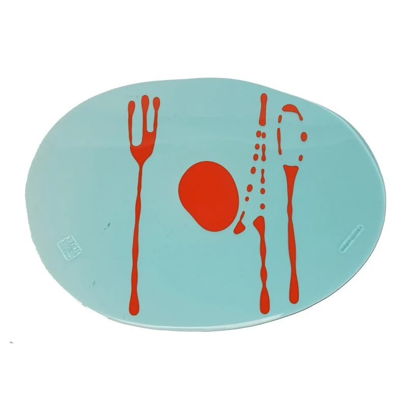 Placemat TABLE-MATES Clear Aquamarine Set of Six by Gaetano Pesce for Fish Design