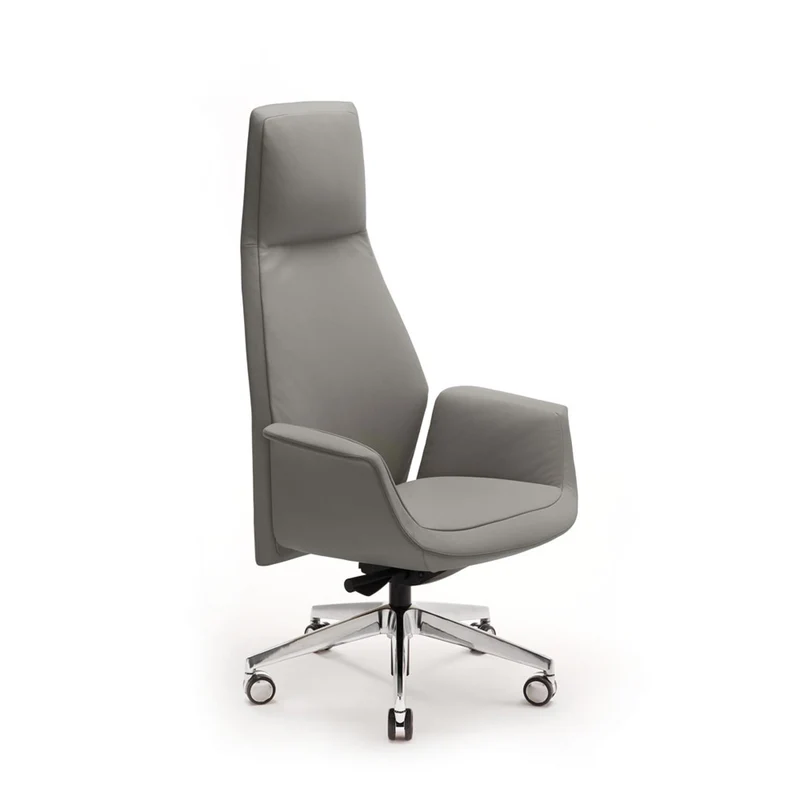 High Back Swivel Chair with Wheels DOWNTOWN PRESIDENT by Jean-Marie Massaud for Poltrona Frau