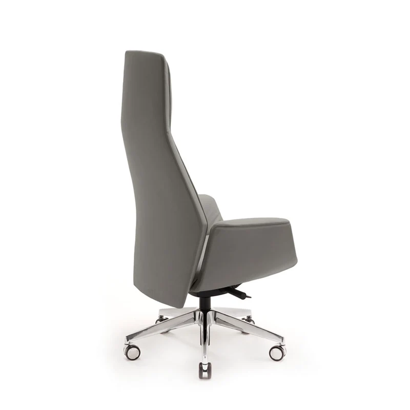 High Back Swivel Chair with Wheels DOWNTOWN PRESIDENT by Jean-Marie Massaud for Poltrona Frau