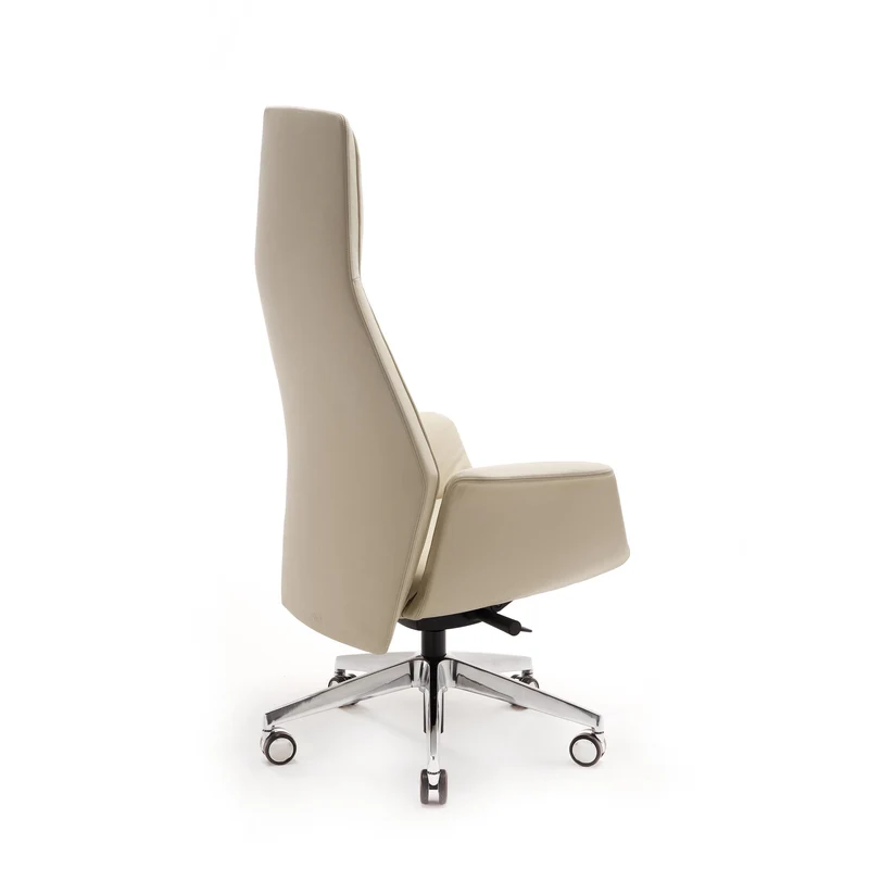 High Back Swivel Chair with Wheels DOWNTOWN PRESIDENT by Jean-Marie Massaud for Poltrona Frau