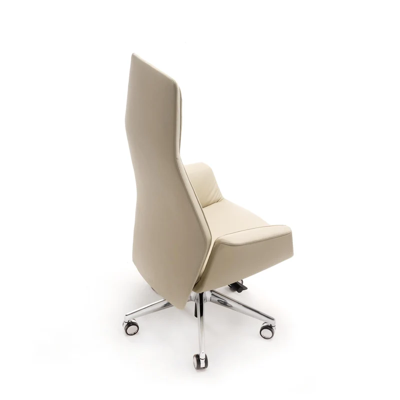 High Back Swivel Chair with Wheels DOWNTOWN PRESIDENT by Jean-Marie Massaud for Poltrona Frau